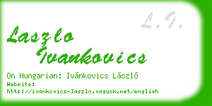 laszlo ivankovics business card