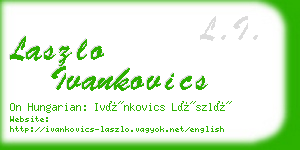 laszlo ivankovics business card